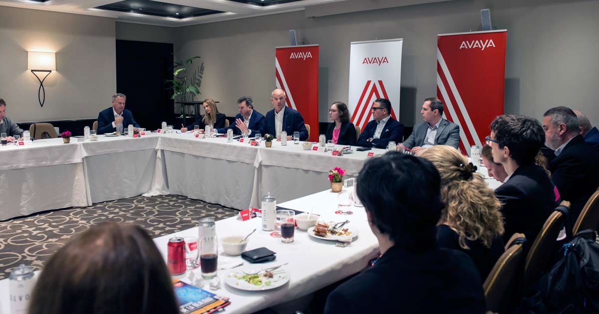 Alan Masarek, CEO de Avaya, durante una conferencia de prensa en Argentina