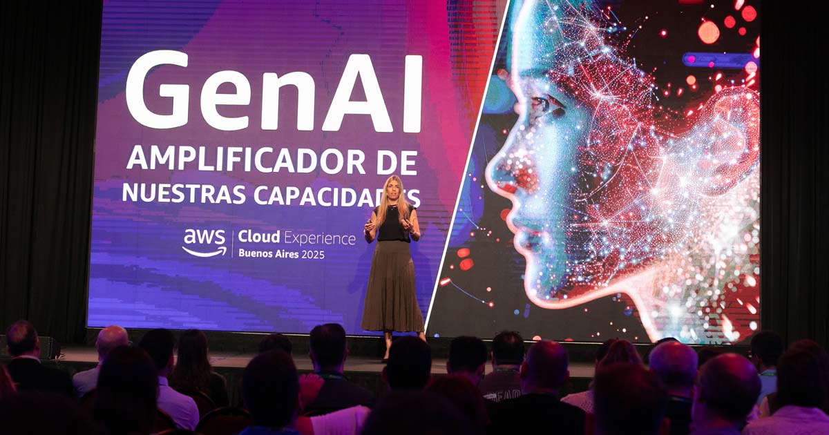 Sofa Guidotti, Country Manager de AWS en Argentina, durante el evento AWS Cloud Experience 2025