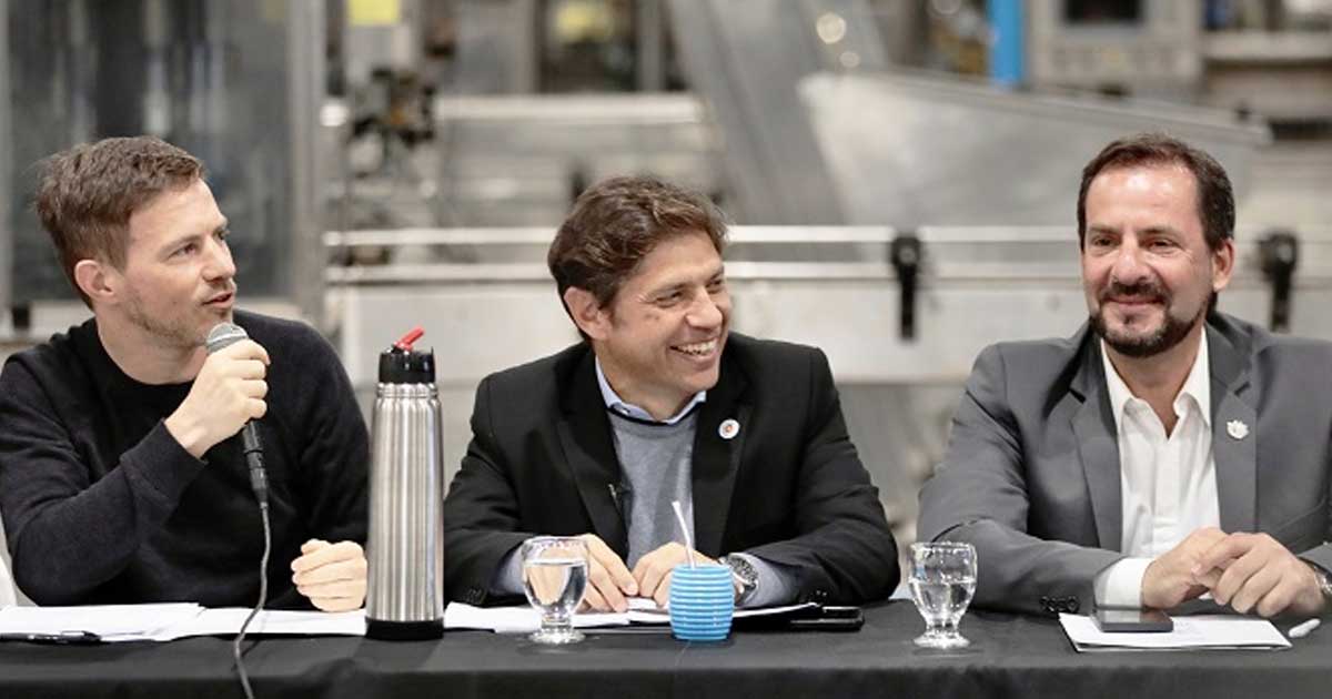 Augusto Costa, Axel Kicillof, y Ariel Sujarchuk