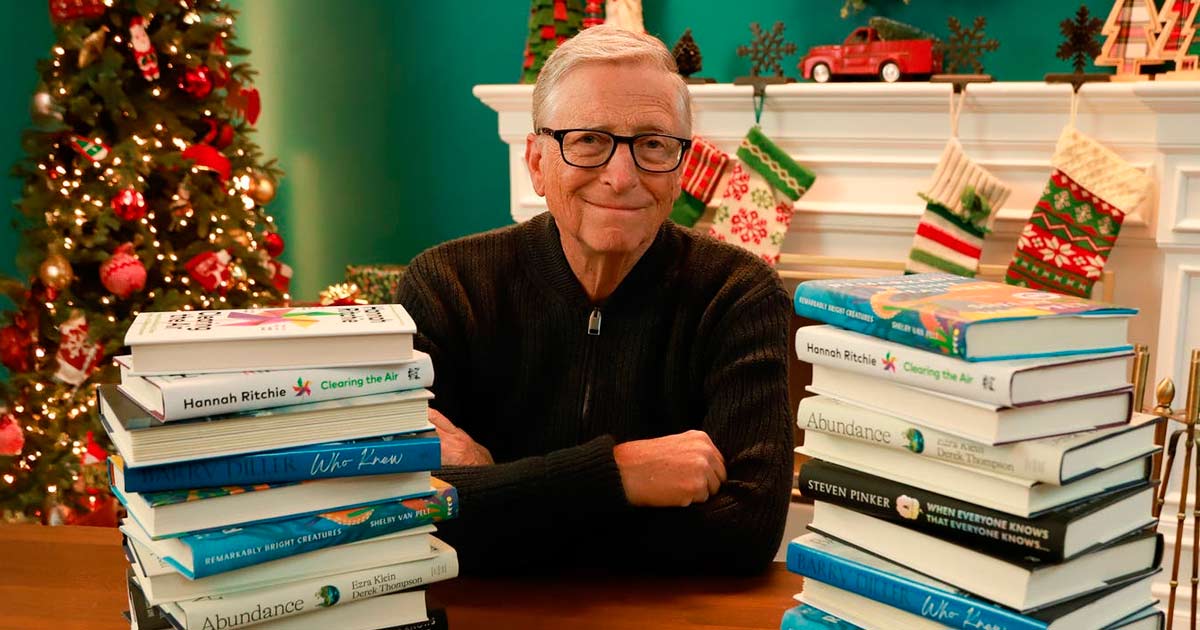 Estos son los 5 libros que te recomienda Bill Gates para fin de año