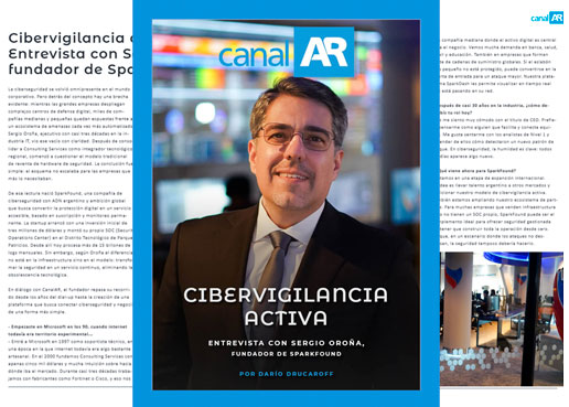 Cibervigilancia activa. Entrevista con Sergio Oroña, fundador de Sparkfound