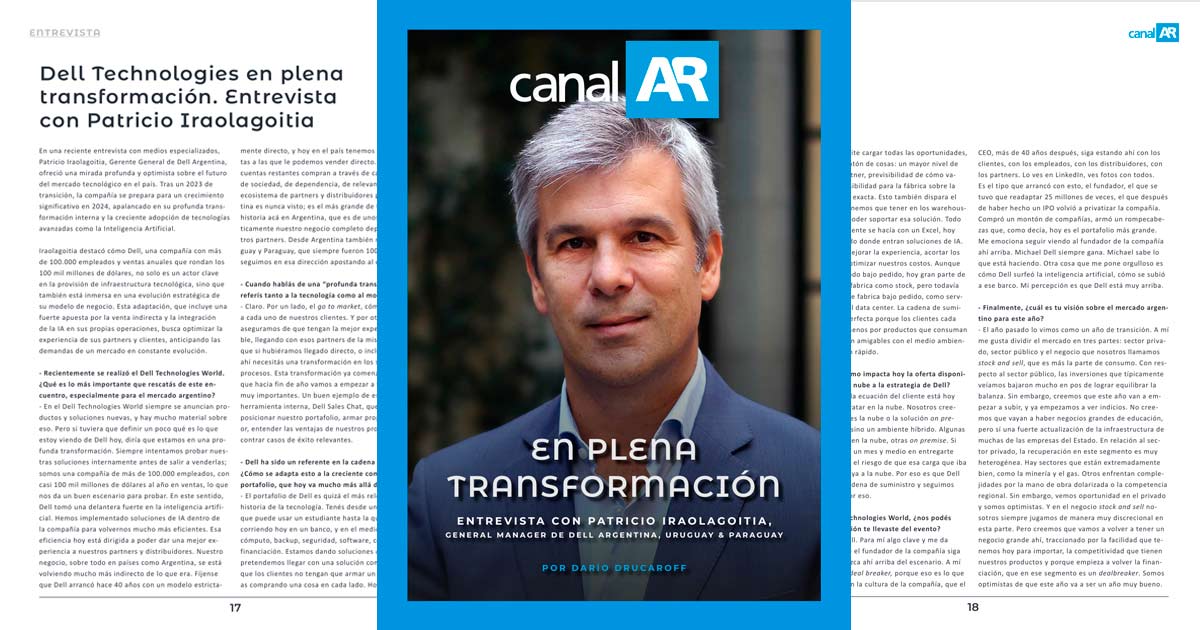 Entrevista con Patricio Iraolagoitia en la nueva edicin de la Revista Digital CanalAR