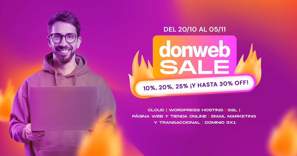 DonWeb Sale 2025: Descuentos únicos antes del CyberMonday