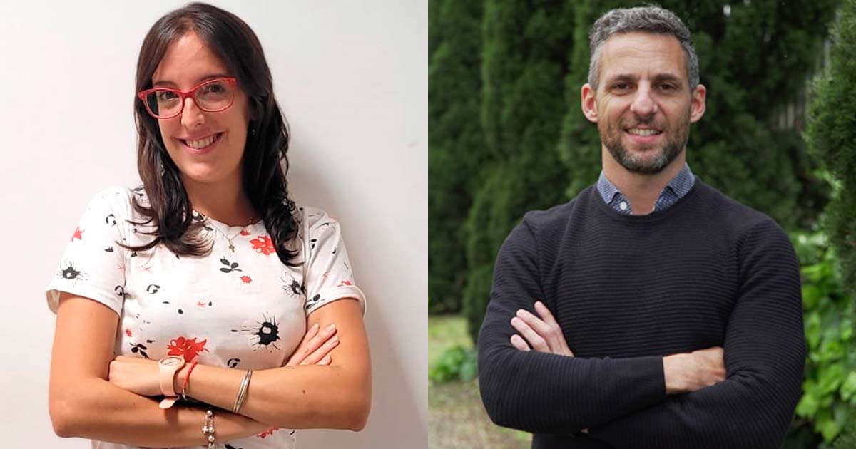 Macarena Gallego, Product Manager de Insumos en Elit, y Maximiliano Figueroa, Account Manager de Epson.