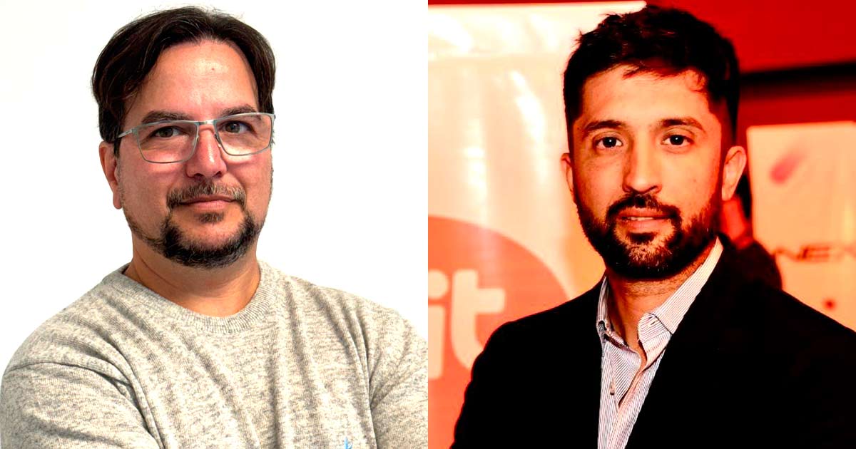 Hernn Nicoletto, Sales Manager Latam de Cudy, y Lucas Garca Vargas, Product Manager de Cudy en Elit