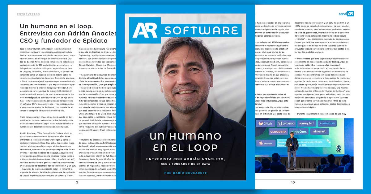 Adrián Anacleto, CEO y fundador de Epidata, en la primera edición de la Revista Digital CanalAR