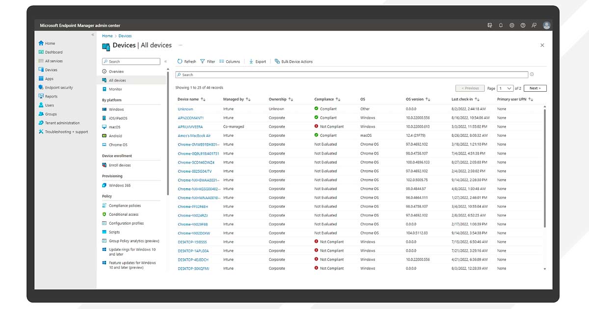 Microsoft Endpoint Manager admin Center
