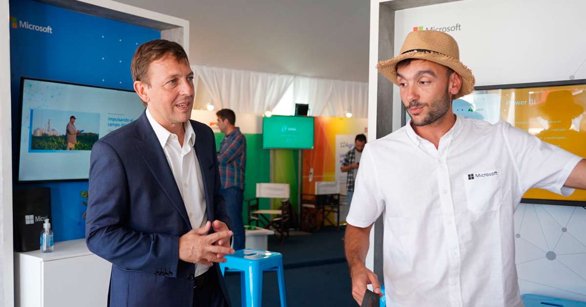Fernando Lpez Iervasi, gerente General de Microsoft Argentina, durante ExpoAgro 2022