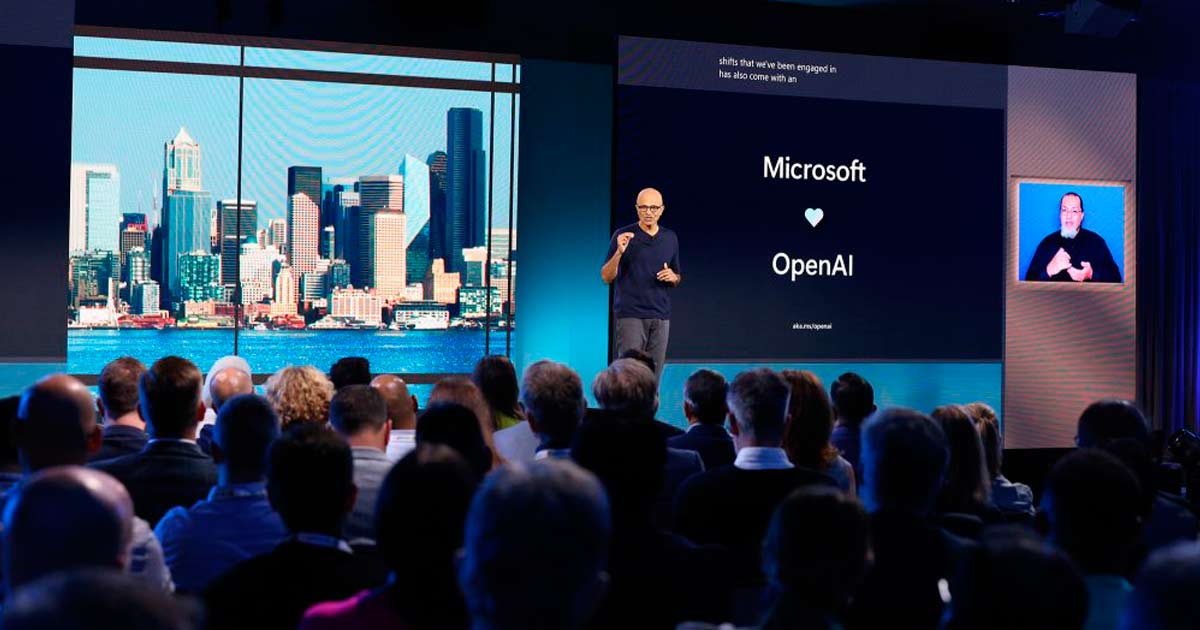 Satya Nadella, CEO de Microsoft, durante Microsoft Inspire 2023