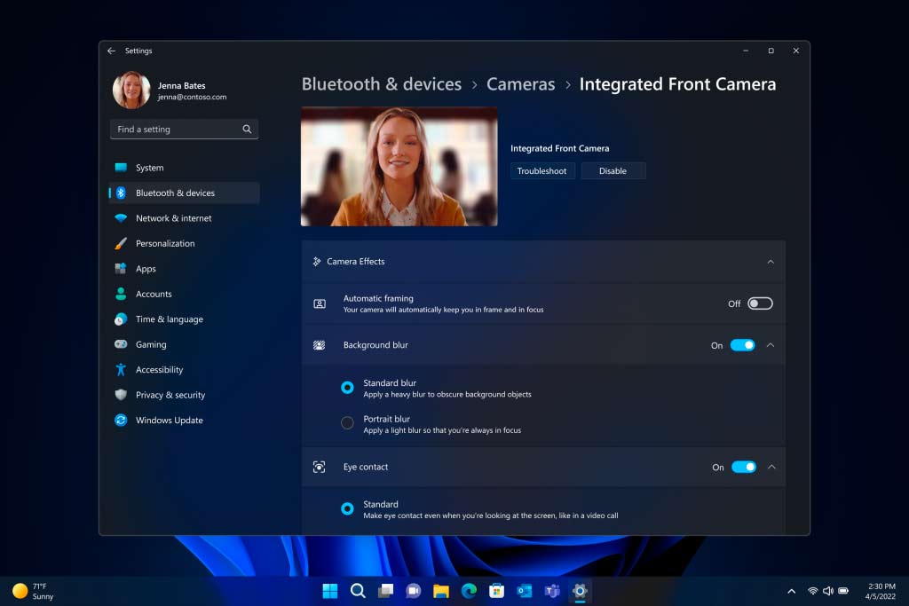 Efectos de Windows Studio en Windows 11