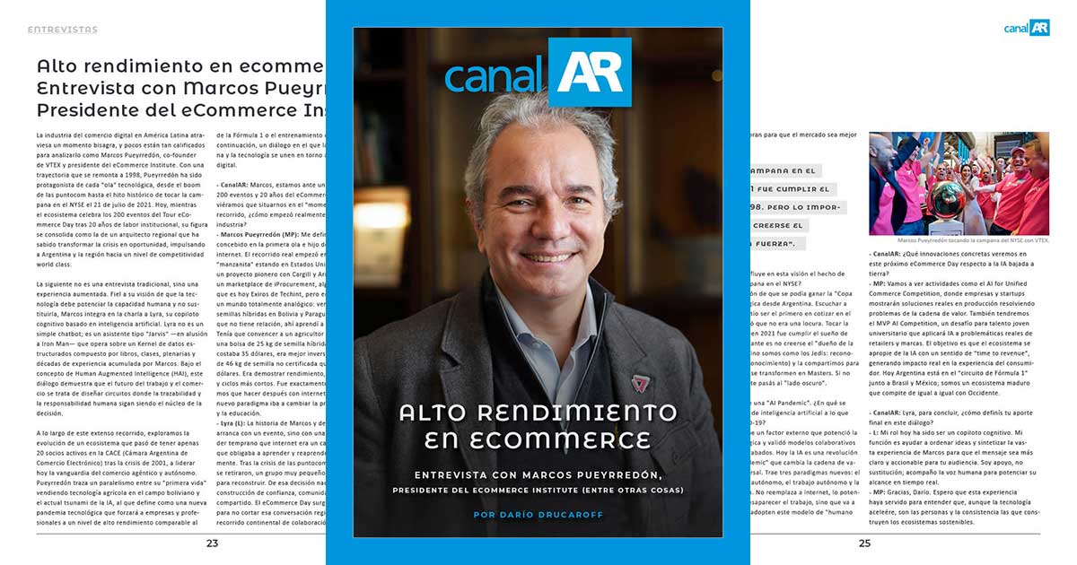 Entrevista con Marcos Pueyrredón en la edición 23 de la revista digital CanalAR