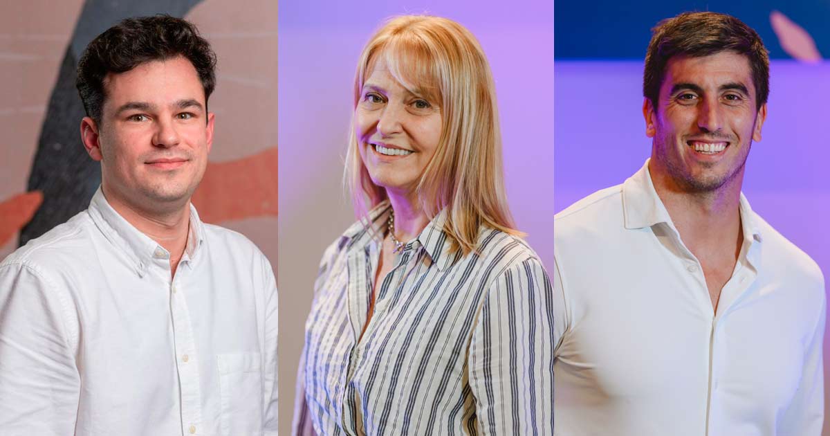 Martín Bouso, líder de Arquitectura Tecnológica de Oracle en el país; Gloria Vailati, Executive AI Advisor de Oracle para Sudamérica de habla hispana; y Luis López, High Tech Director de Oracle para Hispanoamérica