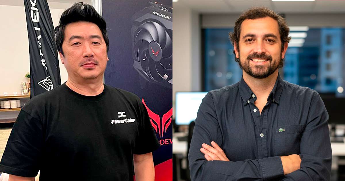 Carlos Shui, Representante de LATAM de PowerColor, y Diego Suárez, Product Manager de PowerColor en Elit