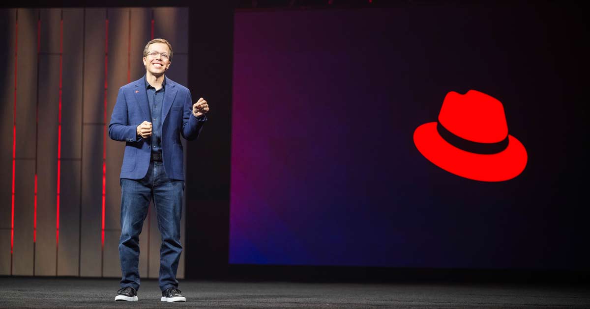 Matt Hicks, Director ejecutivo de Red HaT, durante el Red Hat Summit