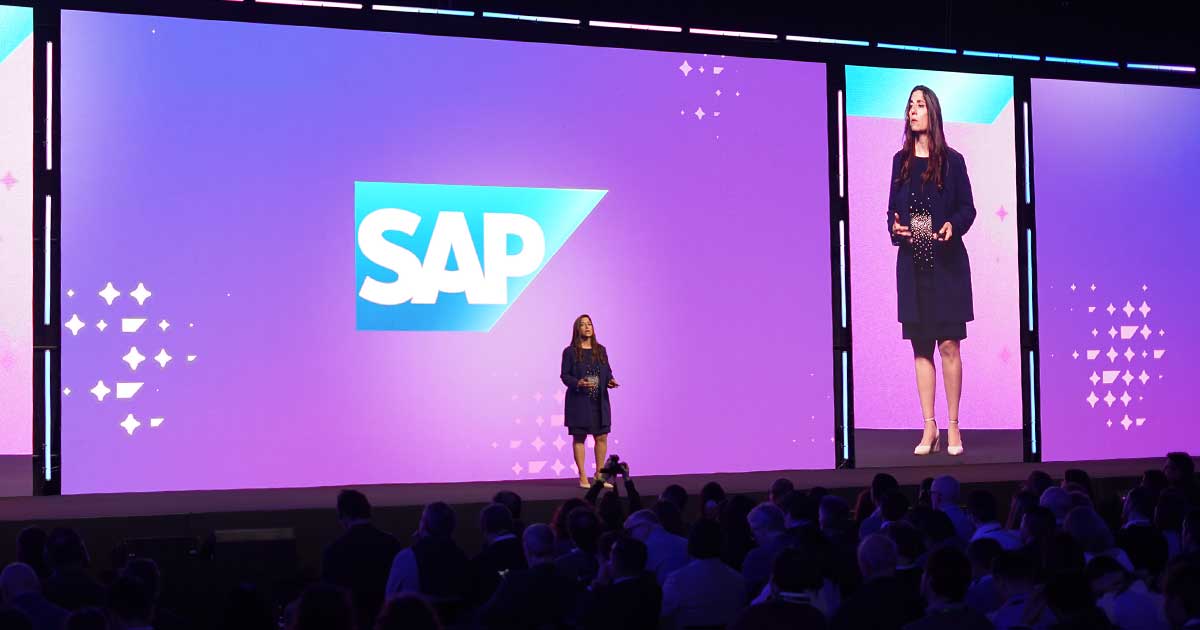 Fernanda Perez, Country Manager de SAP, durante la apertura del Sap Now.