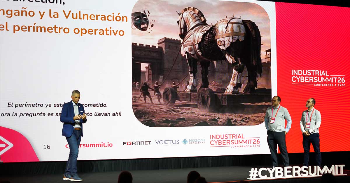 Juan Ignacio Lucagnoli, Business Development Manager Ciber OT de Fortinet, durante el Cyber Summit 2026