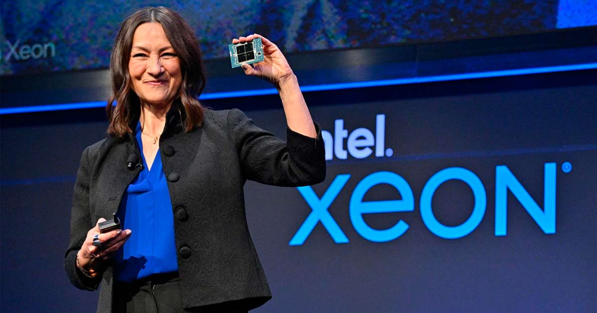 Sandra Rivera durante la presentacin de los procesadores escalables Intel Xeon de cuarta generacin