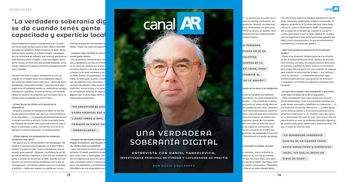 Entrevista con Daniel Yankelevich en la Edición 21 de la Revista Digital CanalAR